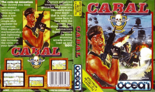 Cabal box art for ZX Spectrum